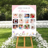 Wild Flower Theme Baby First Year Photo Sign Board