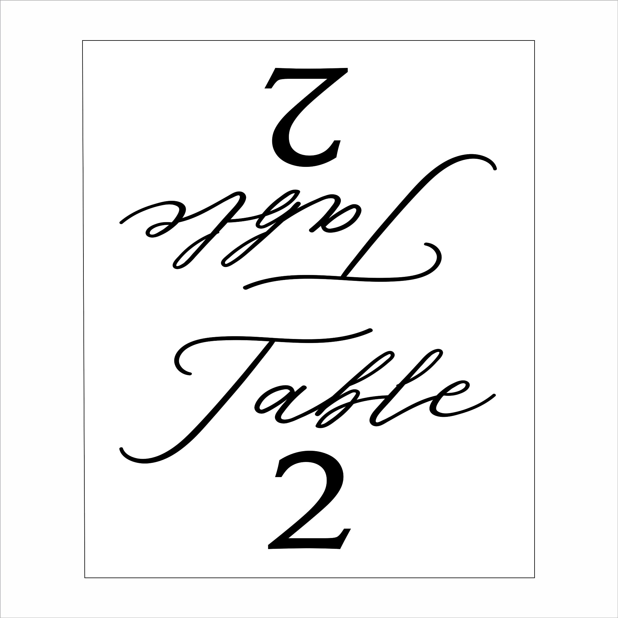 Modern Minimalist Wedding Table Numbers/ Table Placecards