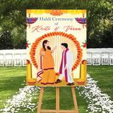 Haldi Ceremony Welcome Board for Decoration