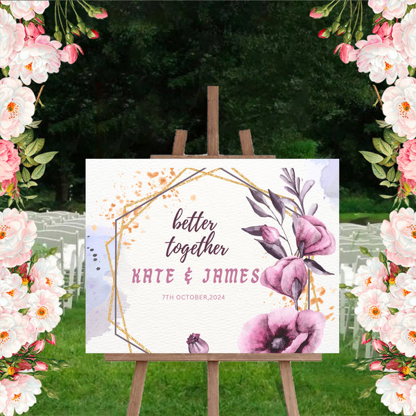 Wedding Welcome Sign Board for Decoration