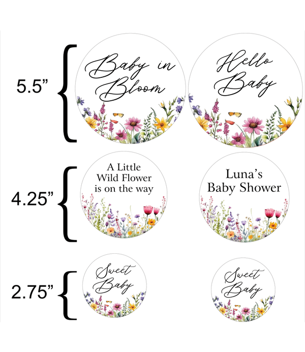 Wild Flower Baby Shower Party Table Confetti