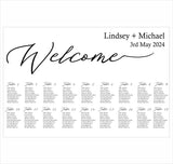 Modern Minimalist Theme Wedding Find your Seat Sitting Layout