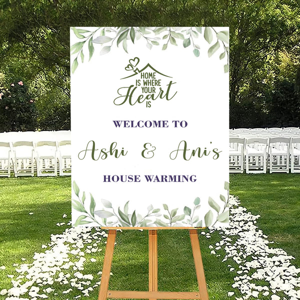 Housewarming Welcome Sign Board for Decoration