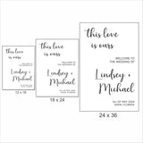 Modern Minimalist Theme Wedding Welcome Sign Board for Decoration