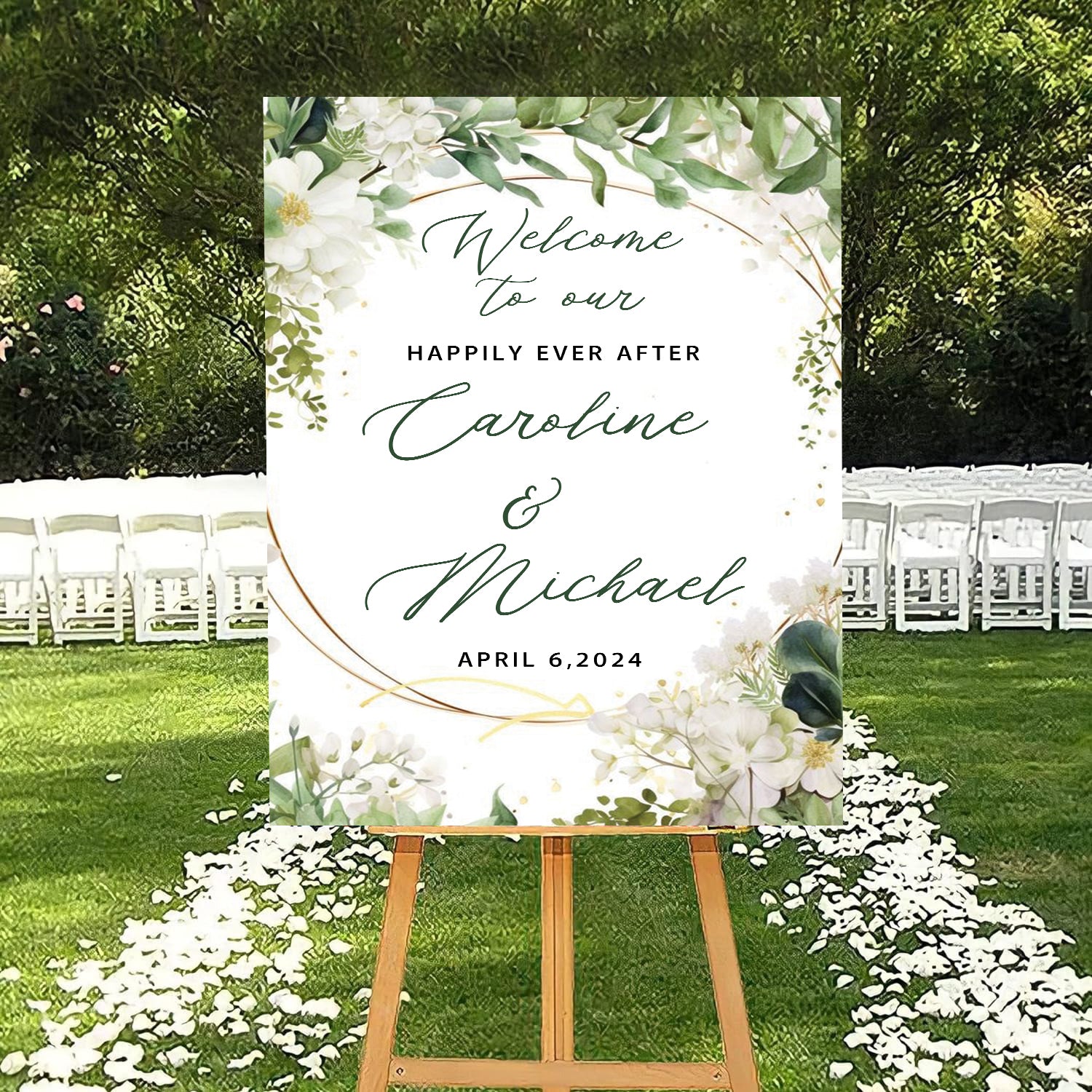 Wedding Welcome Sign Board for Decoration