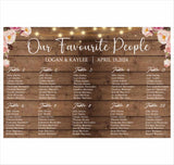 Rustic Theme Wedding Find your Seat Sitting Layout