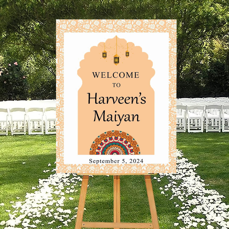 Maiyan Ceremony Welcome Board for Decoration