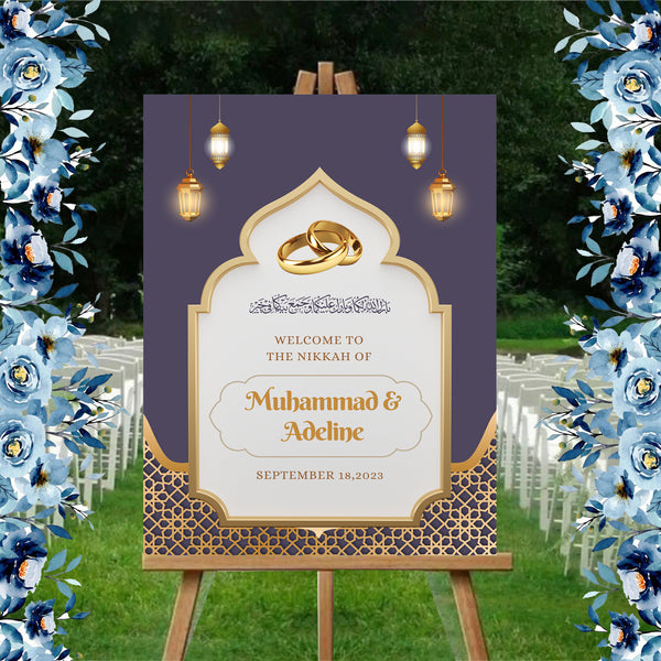 Islamic Wedding Sign/Nikkah Ceremony Board for Decoration