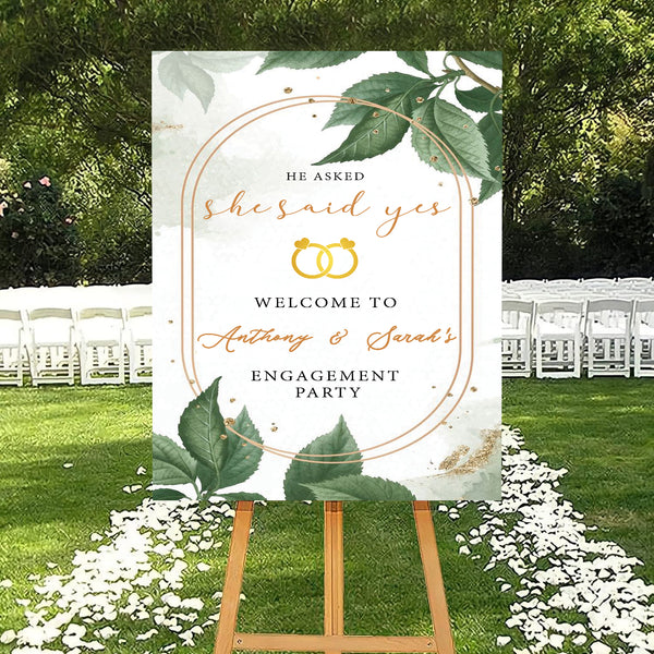 Engagement Party Welcome Board for Decoration