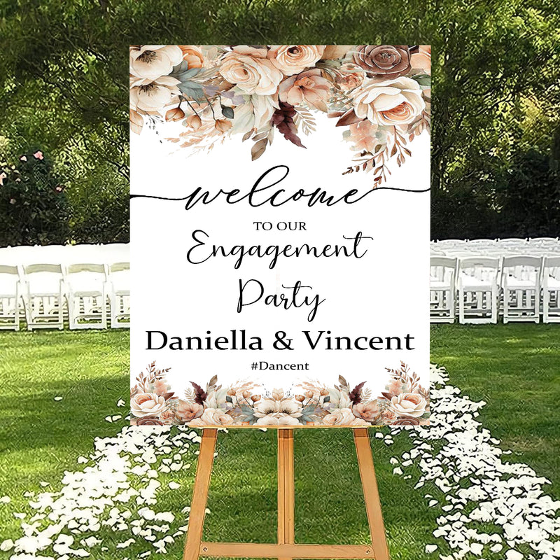 Engagement Party Welcome Board for Decoration