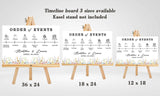 Wild Flower Wedding Day Timeline Board