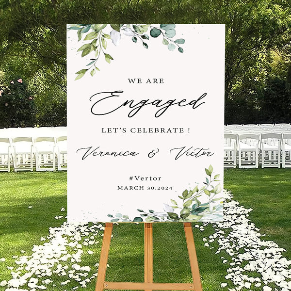 Engagement Party Welcome Board for Decoration
