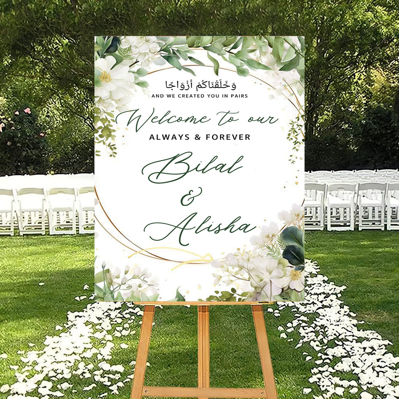 Islamic Wedding Sign/Nikkah Ceremony Board for Decoration