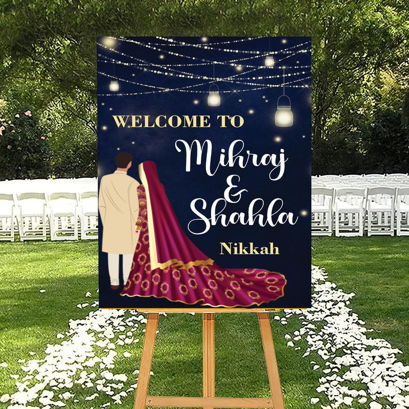 Islamic Wedding Sign/Nikkah Ceremony Board for Decoration