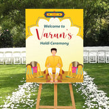 Haldi Ceremony Welcome Board for Decoration