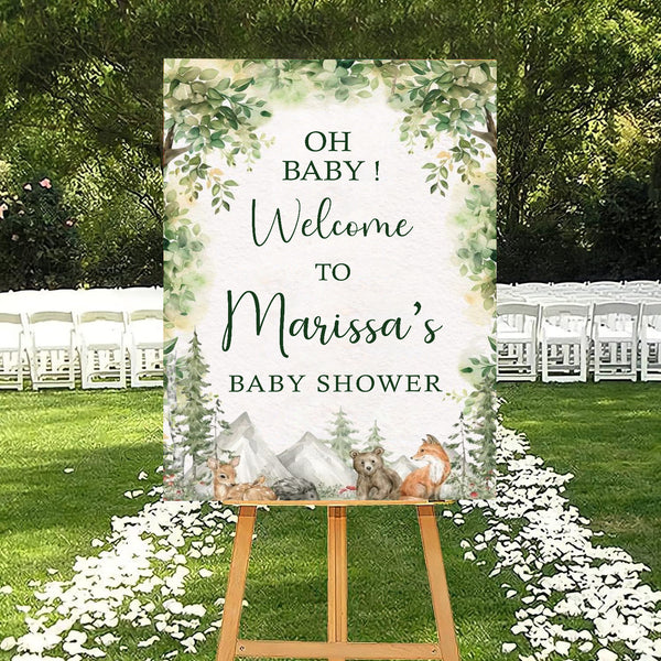 Baby Shower Welcome Board Sign for Decoration