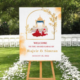 Indian Punjabi Wedding Anand Karaj  Ceremony Welcome Board for Decoration