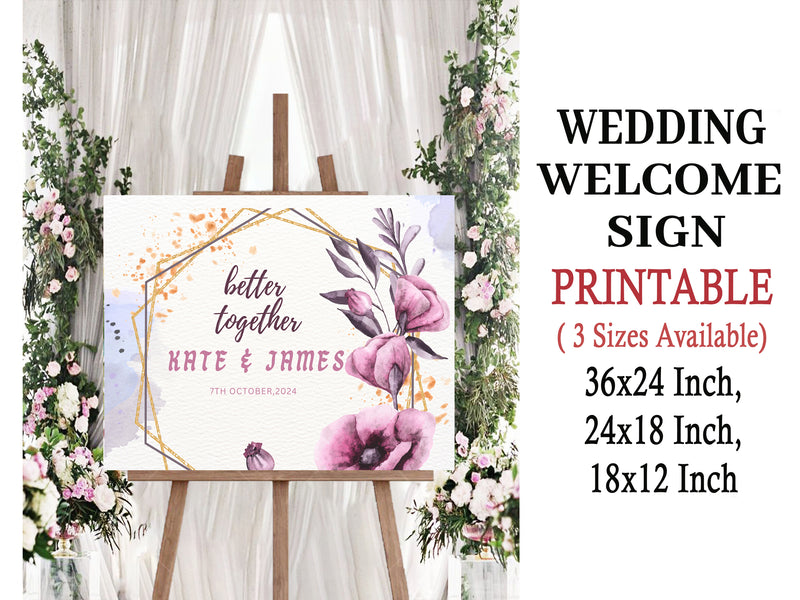 Wedding Welcome Sign Board for Decoration