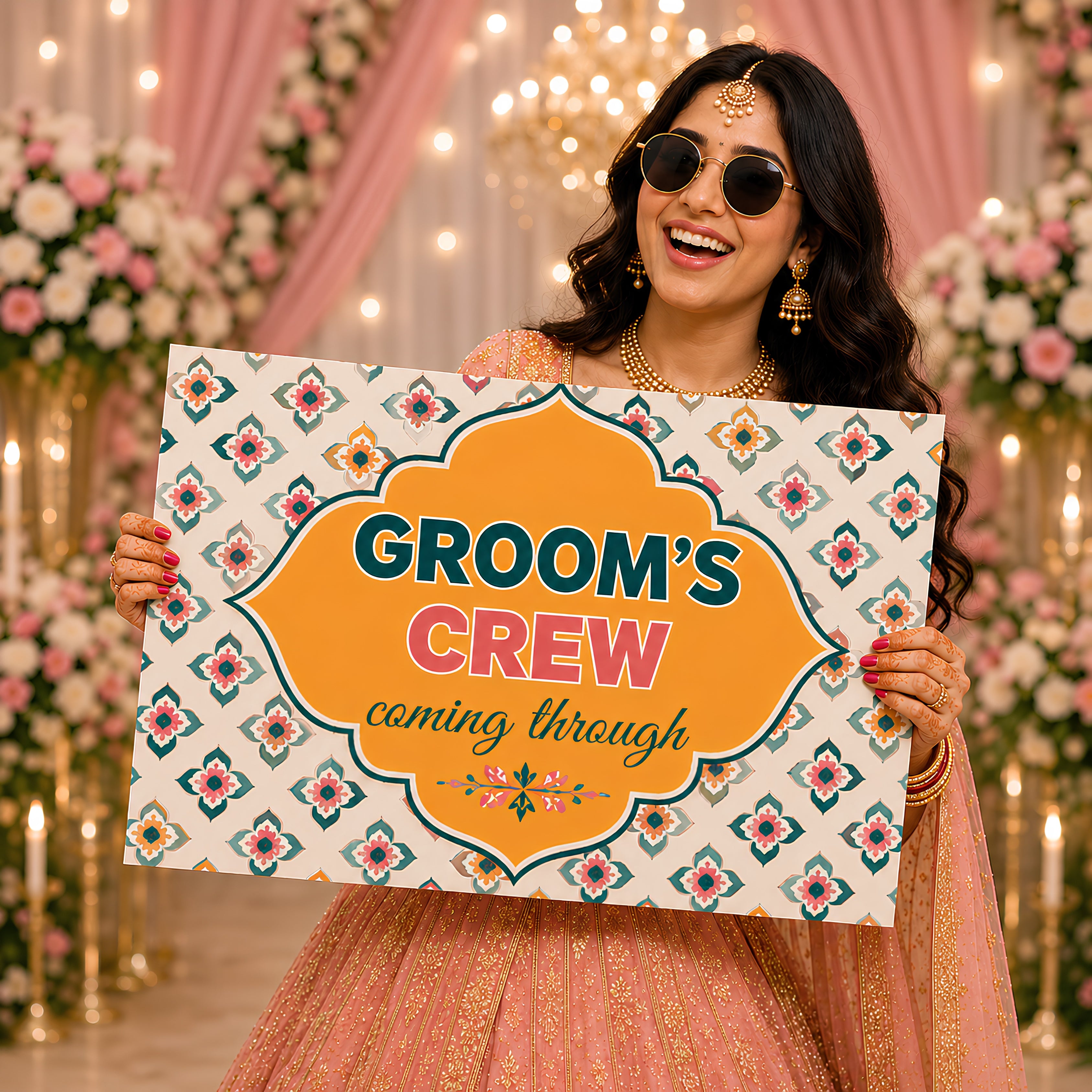 Team Groom Signs /  Pujnabi Jaggo Crasher Wedding  Sign