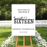 16th Theme Birthday Party Yard Sign/Welcome Board