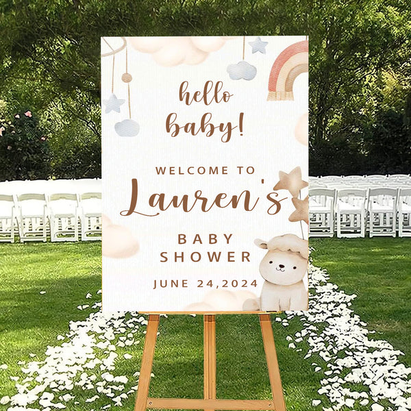 Baby Shower Welcome Board Sign for Decoration