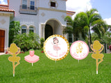 Ballerina Theme Birthday Party Cutouts