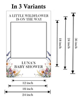 Wild Flower Theme Baby Shower Party Selfie Photo Booth Frame