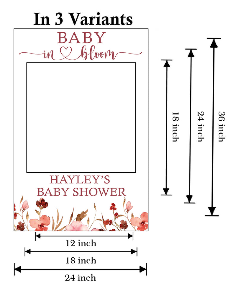 Boho Theme Baby Shower Party Selfie Photo Booth Frame