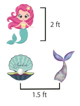 Mermaid Theme Birthday Party Cutouts