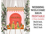 Indian Wedding Ceremony Welcome Board for Decoration