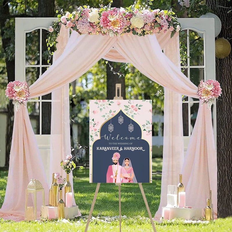 Indian Wedding Ceremony Welcome Board for Decoration