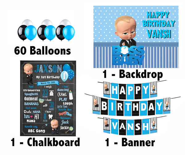 Boss Baby Birthday Party Personalized Multi-Saver Combo For Your Kids First Birthday