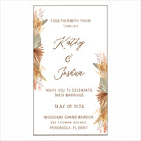 Pampas Grass Wedding  E- Invite/Printed Invitation Card