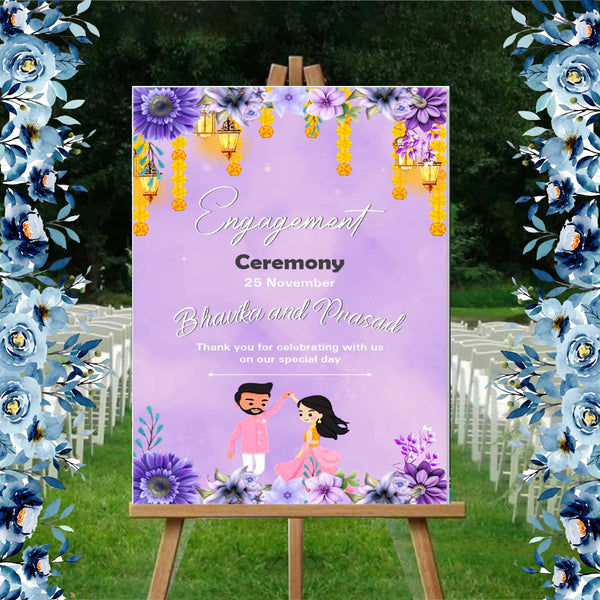 Engagement Ceremony Welcome Board for Decoration