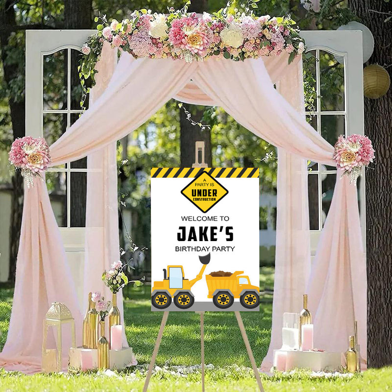 Construction Theme Birthday Party Yard Sign/Welcome Board.