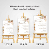 Pampas Grass Theme Wedding Signature Cocktails Menu Sign