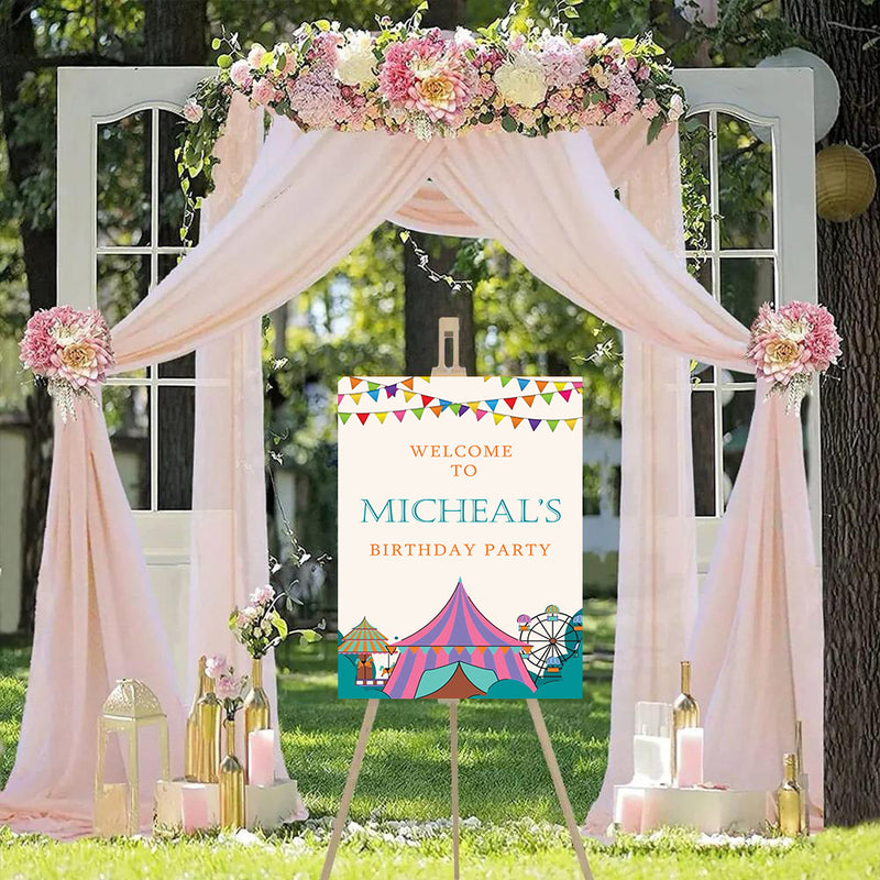 Carnival Theme Birthday Party Yard Sign/Welcome Board