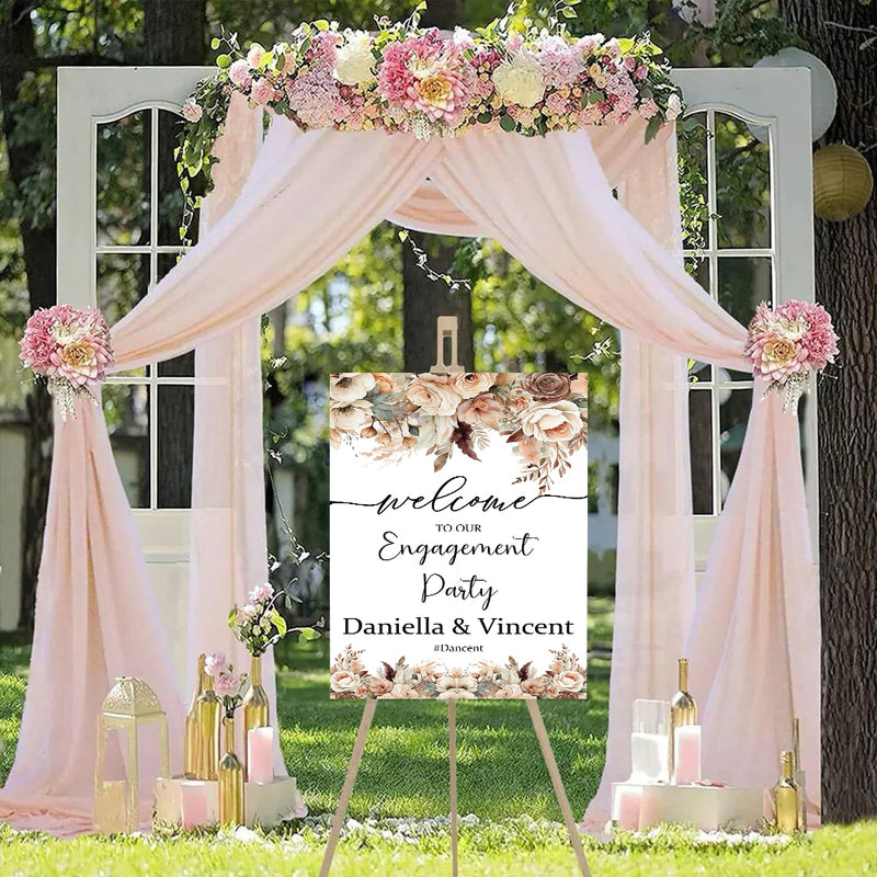 Engagement Party Welcome Board for Decoration