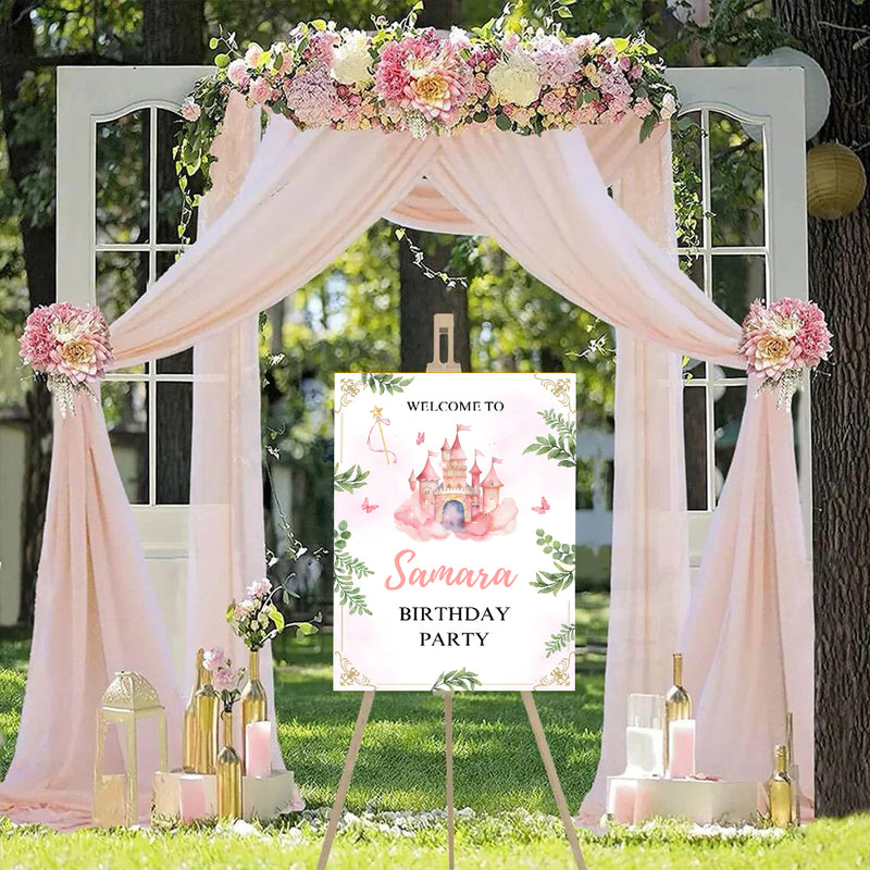 Princess Theme Birthday Party Yard Sign/Welcome Board