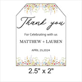 Wild Flower Theme Wedding Thank You Tag Favor /Stickers