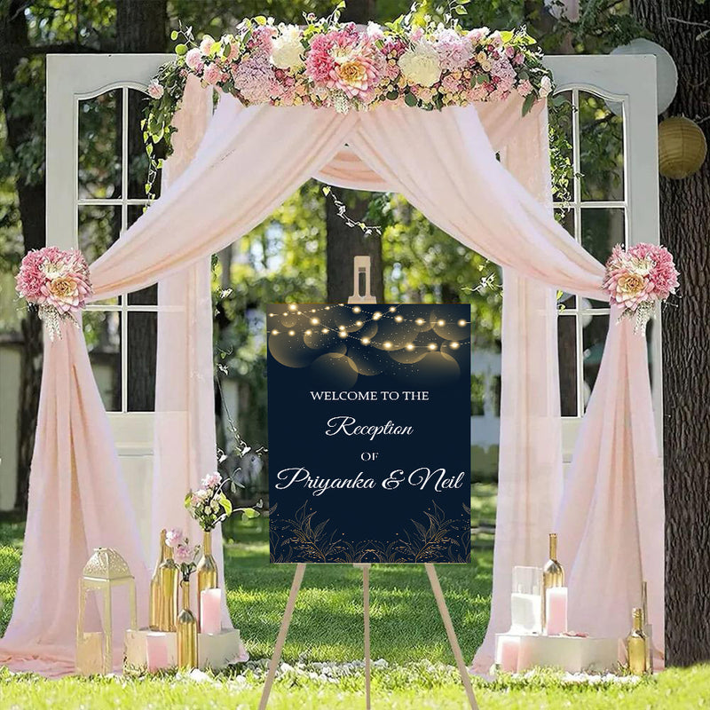 Reception Party Signage or Welcome Board for Decoration