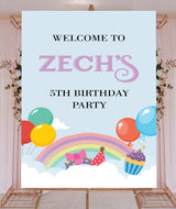 Rainbow Theme Birthday Party Yard Sign/Welcome Board