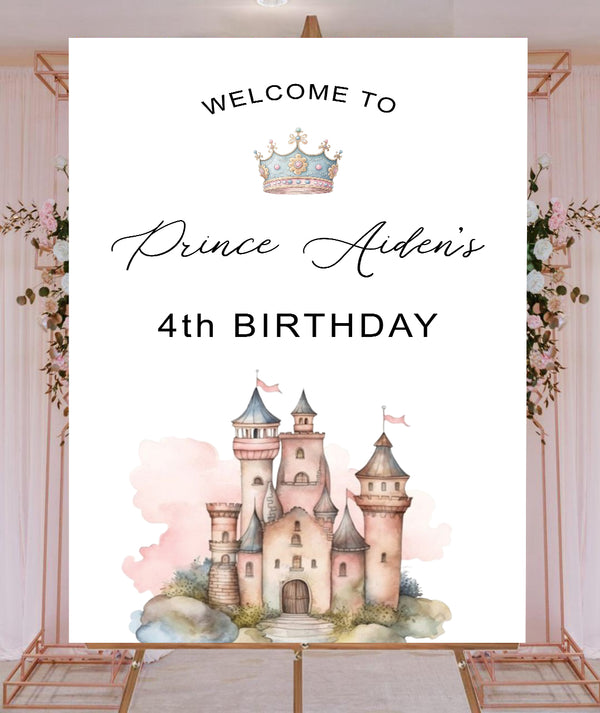 Prince Theme Birthday Party Yard Sign/Welcome Board.