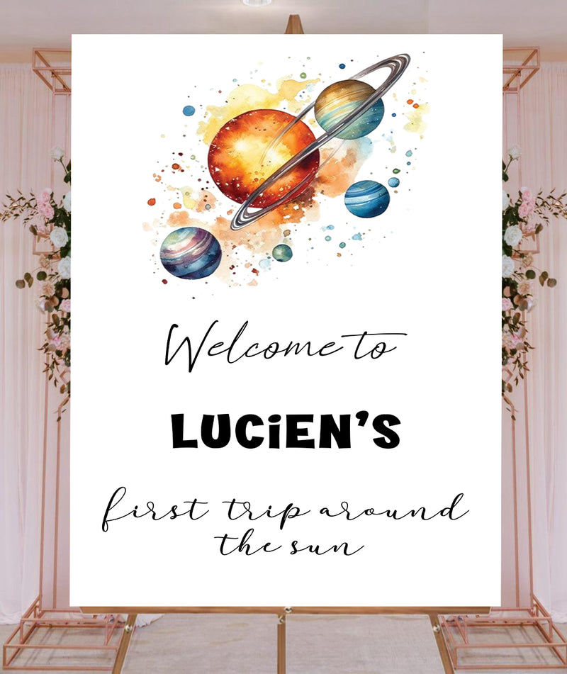 Space Theme Birthday Party Yard Sign/Welcome Board