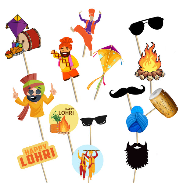 Lohri Party Photo Booth Props Kit