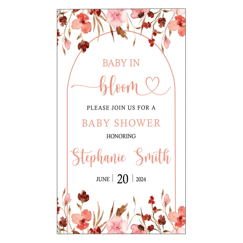 Baby In Bloom Theme Baby Shower E- Invite/Printed Invitation Card