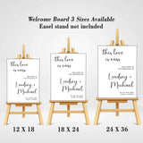 Modern Minimalist Theme Wedding Welcome Sign Board for Decoration