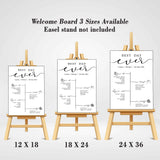 Modern Minimalist Theme Wedding Day Timeline Board