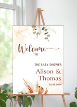 Boho Theme Baby Shower Welcome Board Sign for Decoration