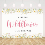 Wild Flower Theme Baby Shower Party Personalized Backdrop